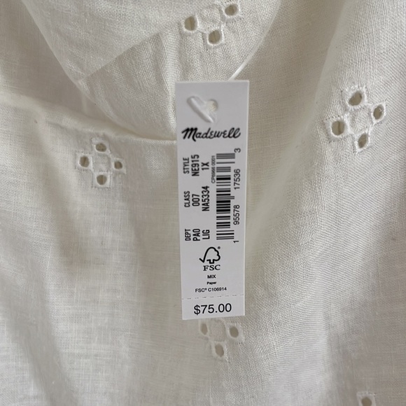 Madewell Plus Rosalie Tie-Strap Top in Geo Eyelet - Picture 7 of 8